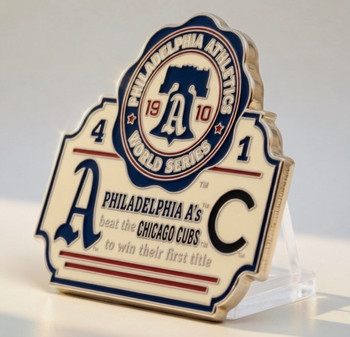1910 World Series Commemorative Pin - A's vs Cubs