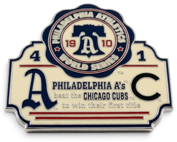 1910 World Series Commemorative Pin - A's vs Cubs