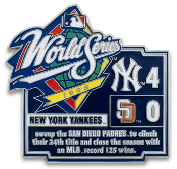 1998 World Series Commemorative Pin - Yankees vs. Padres