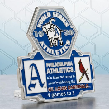 1930 World Series Commemorative Pin - Athletics vs. Cardinals