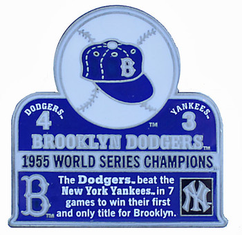 1955 World Series Commemorative Pin - Dodgers vs. Yankees