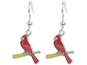 St. Louis Cardinals Glitter Heart Earrings