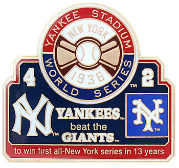 1923 World Series Commemorative Pin - Yankees vs. Giants