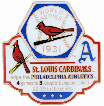 1931 World Series Commemorative Pin - Cardinals vs. Athletics
