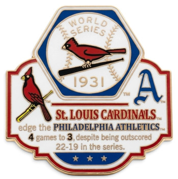 1931 World Series Commemorative Pin - Cardinals vs. Athletics
