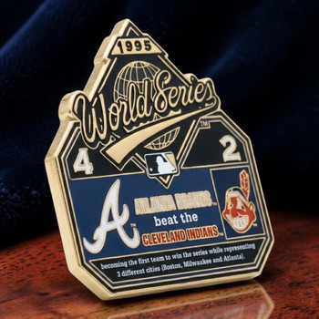 1995 World Series Commemorative Pin - Braves vs. Indians