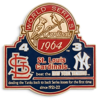1964 World Series Commemorative Pin - Cardinals vs. Yankees