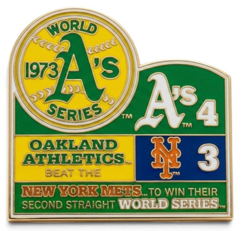 1973 World Series Commemorative Pin - A's vs. Mets