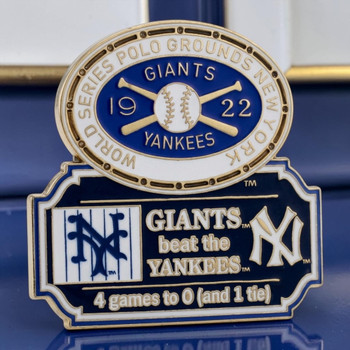 1922 World Series Commemorative Pin - Giants vs. Yankees