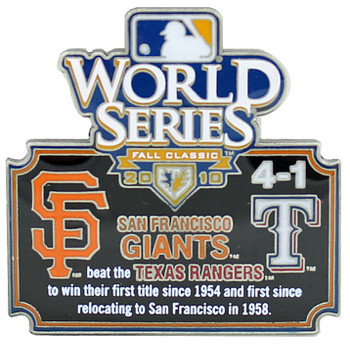 2010 World Series Commemorative Pin - Giants vs. Rangers