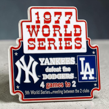 1977 World Series Commemorative Pin - Yankees vs. Dodgers