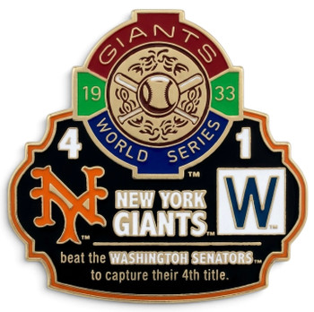 1933 World Series Commemorative Pin - Giants vs. Senators
