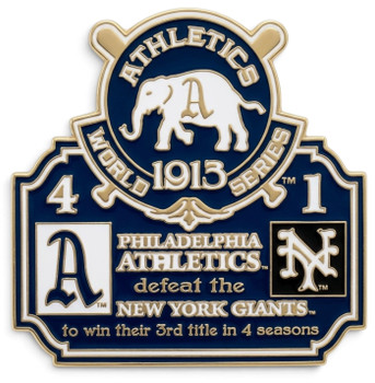 1913 World Series Commemorative Pin - Athletics vs. Giants