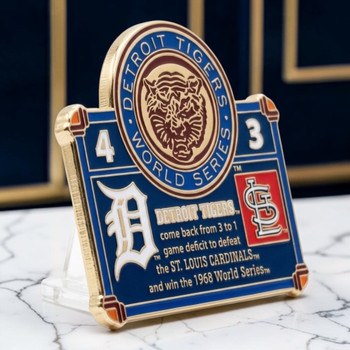 1968 World Series Commemorative Pin - Tigers vs. Cardinals