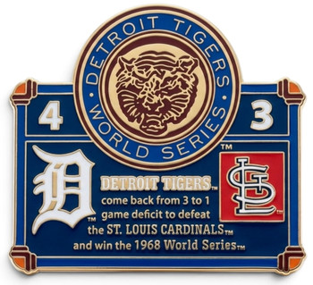 1968 World Series Commemorative Pin - Tigers vs. Cardinals