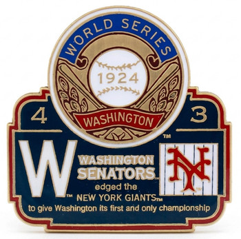 1924 World Series Commemorative Pin - Senators vs. Giants