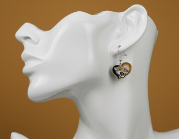 Jacksonville Jaguars Swirl Heart Earrings Jacksonville Jaguars Swirl Heart Earrings