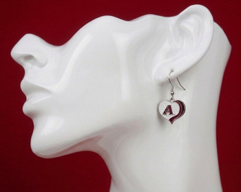 Arizona Diamondbacks Swirl Heart Earrings
