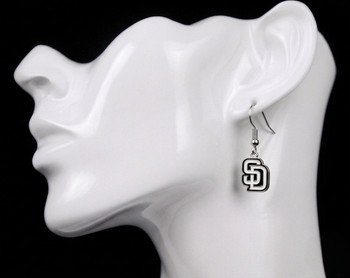 San Diego Padres Dangle Earrings - White