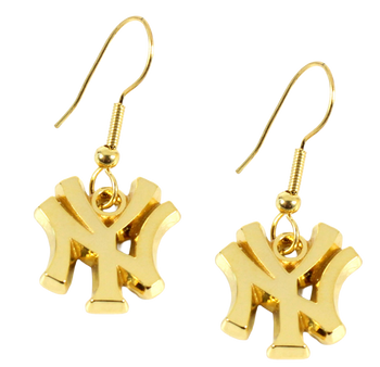 New York Yankees Gold "NY" Earrings