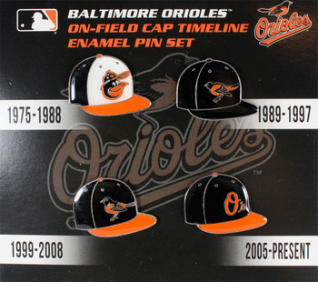Baltimore Orioles Collection Cap Timeline Pin Set
