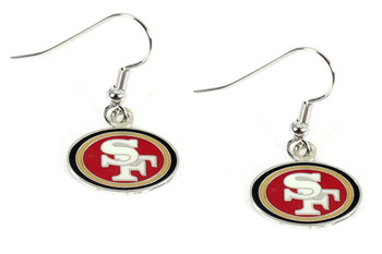 San Francisco 49ers Logo Earrings - Silver