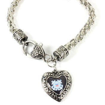 Coast Guard Charmed Heart Bracelet