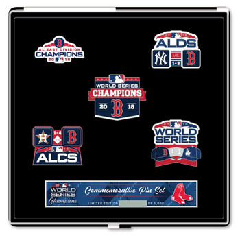 Boston Red Sox 2018 World Series Champs Five Pin Set - Limited 2,108