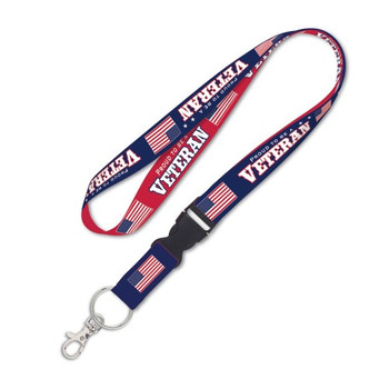 Proud To Be A Veteran Detachable Patriotic Lanyard