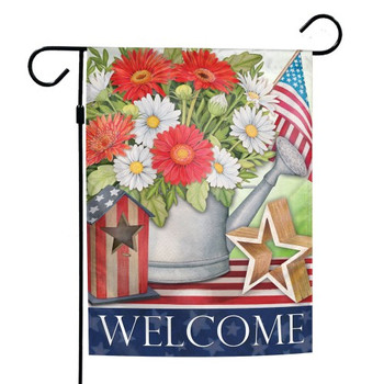 "Welcome" Patriotic Garden Flag - 12" x 18"