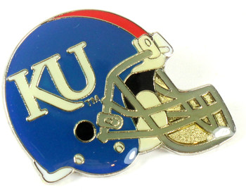 Kansas Football Helmet Pin