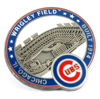 Wrigley Field Scoreboard Clock Chicago Cubs Enamel Pin Game 