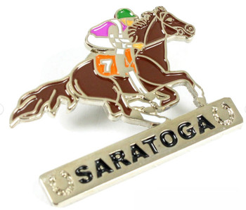 Saratoga Lucky Horse Racing Pin