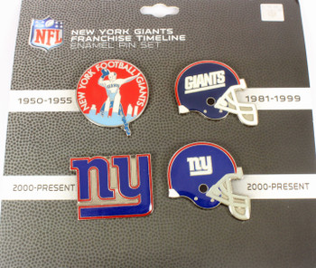 New York Giants Timeline Pin Set