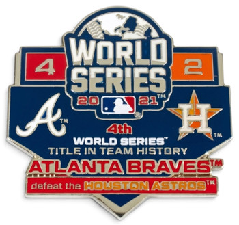 2021 World Series Commemorative Pin -Braves vs. Astros - Limited Edition 1,000