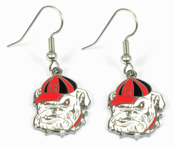 Georgia Bulldogs Mascot Earrings