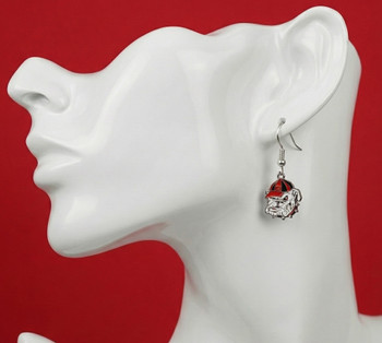 Georgia Bulldogs Mascot Earrings