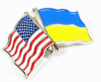 United States of America and Ukraine Flag Pin