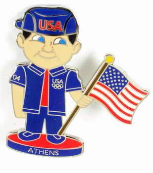 2004 Athens Olympics Bobble Head Pin