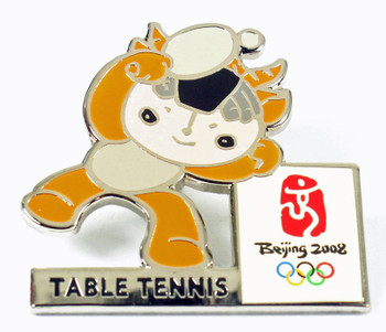 Beijing 2008 Olympics Mascot Table Tennis Pin