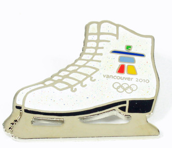 Vancouver 2010 Olympics Glitter Figure Skate Pin