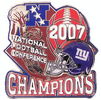 New York Giants 2007 NFC Champs Pin - Design 2