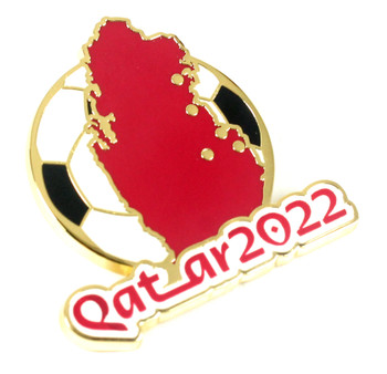 FIFA 2022 World Cup Qatar Soccer Ball / Map of Events Pin