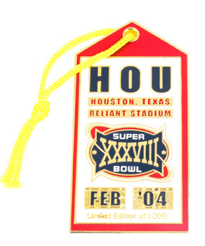 Super Bowl XXXVIII (38) Ticket Pin