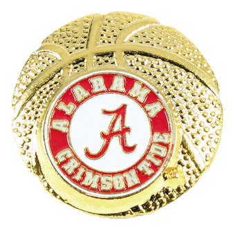 Alabama 3-D Gold Basketball Pin