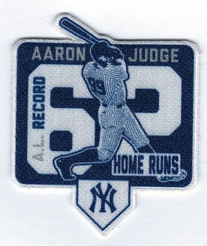 Aaron Judge A.L. Record 62 Home Run PATCH