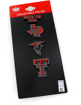 Texas Tech Raiders Four Pin Collector Set