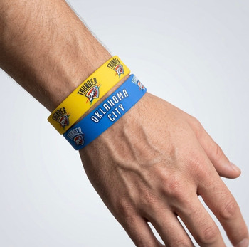 Oklahoma City Thunder Wide Wristbands (2 Pack)