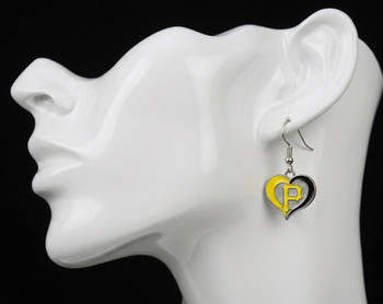 Pittsburgh Pirates Swirl Heart Earrings