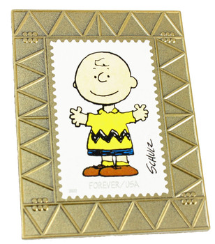 Peanuts Charlie Brown Stamp Pin - 2.25"